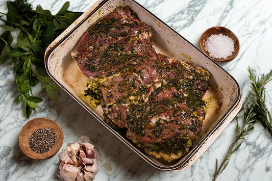 Grass-Fed Butterflied Leg of Lamb – Mint Marinated